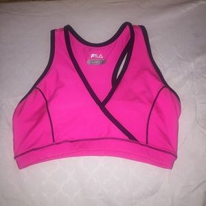 Hot Pink Fila Sports Bra